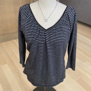 White House Black Market Sparkle Striped Dolman Tee